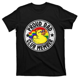 Proud Dad Club Member Rubber Duck Rainbow Gay Lesbian LGBT T-Shirt