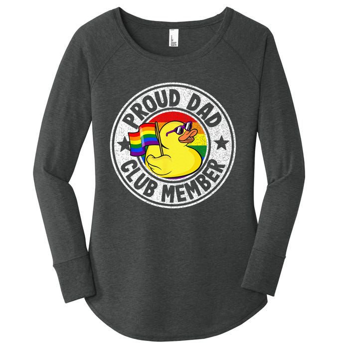 Proud Dad Club Member Rubber Duck Rainbow Gay Lesbian LGBT Women's Perfect Tri Tunic Long Sleeve Shirt