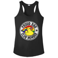 Proud Dad Club Member Rubber Duck Rainbow Gay Lesbian LGBT Ladies PosiCharge Competitor Racerback Tank