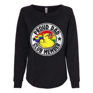 Proud Dad Club Member Rubber Duck Rainbow Gay Lesbian LGBT Womens California Wash Sweatshirt