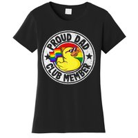 Proud Dad Club Member Rubber Duck Rainbow Gay Lesbian LGBT Women's T-Shirt