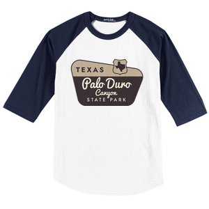 Palo Duro Canyon State Park Texas Tx Welcome Sign Vacation Baseball Sleeve Shirt