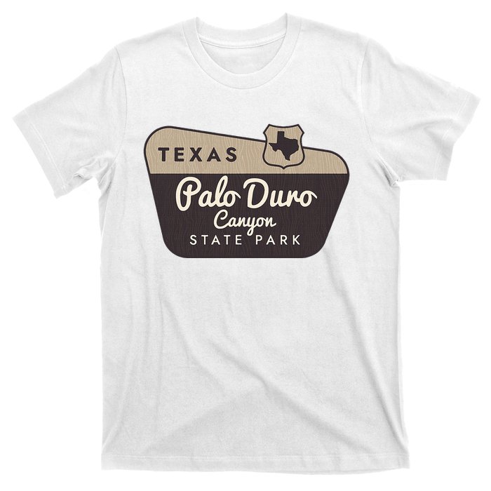 Palo Duro Canyon State Park Texas Tx Welcome Sign Vacation T-Shirt