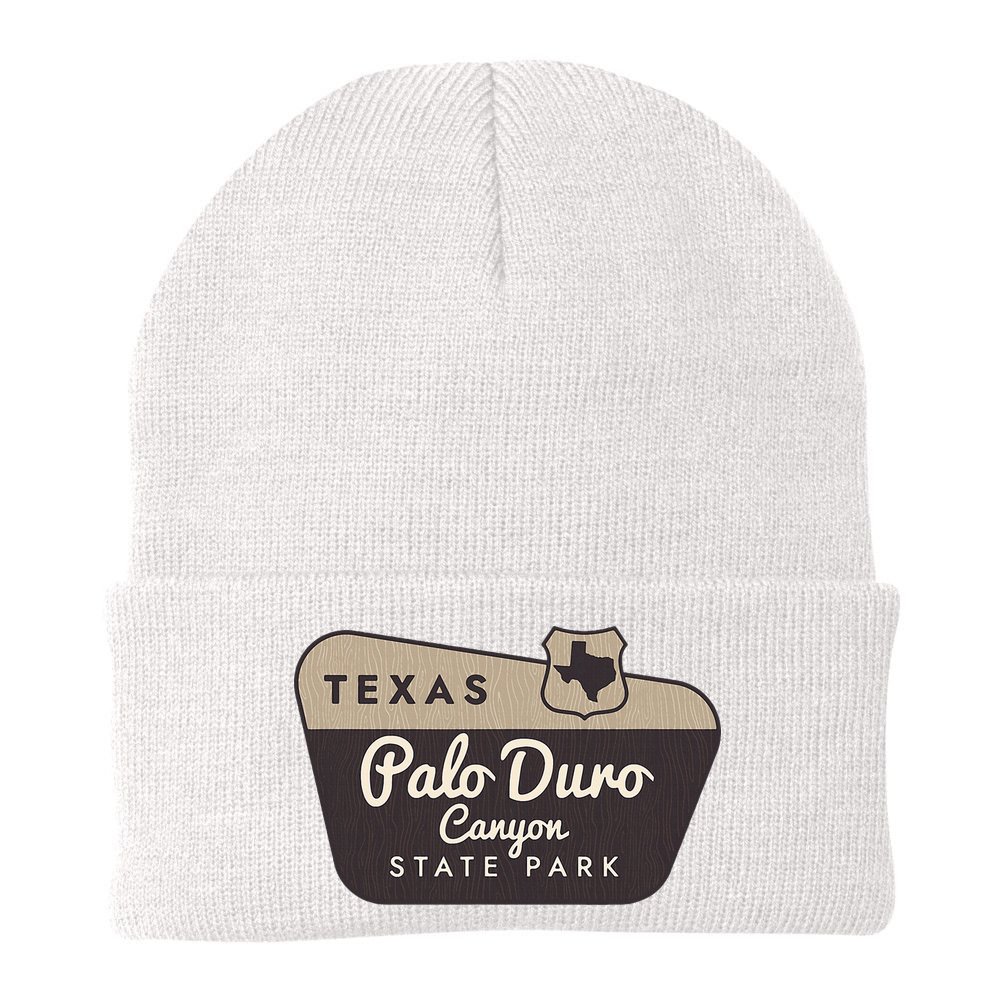 Palo Duro Canyon State Park Texas Tx Welcome Sign Vacation Beanie