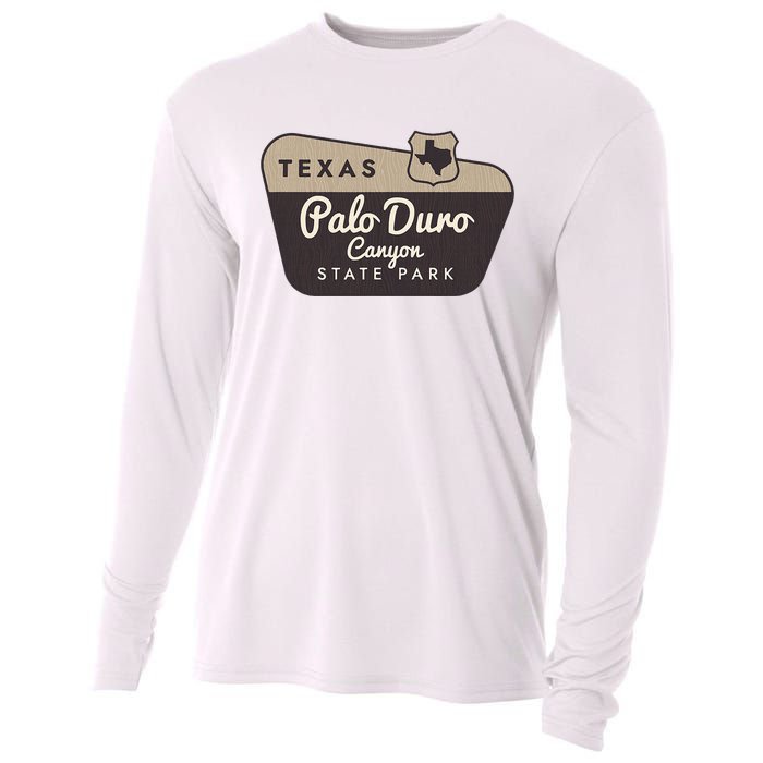 Palo Duro Canyon State Park Texas Tx Welcome Sign Vacation Cooling Performance Long Sleeve Crew