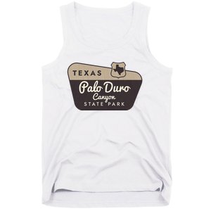 Palo Duro Canyon State Park Texas Tx Welcome Sign Vacation Tank Top