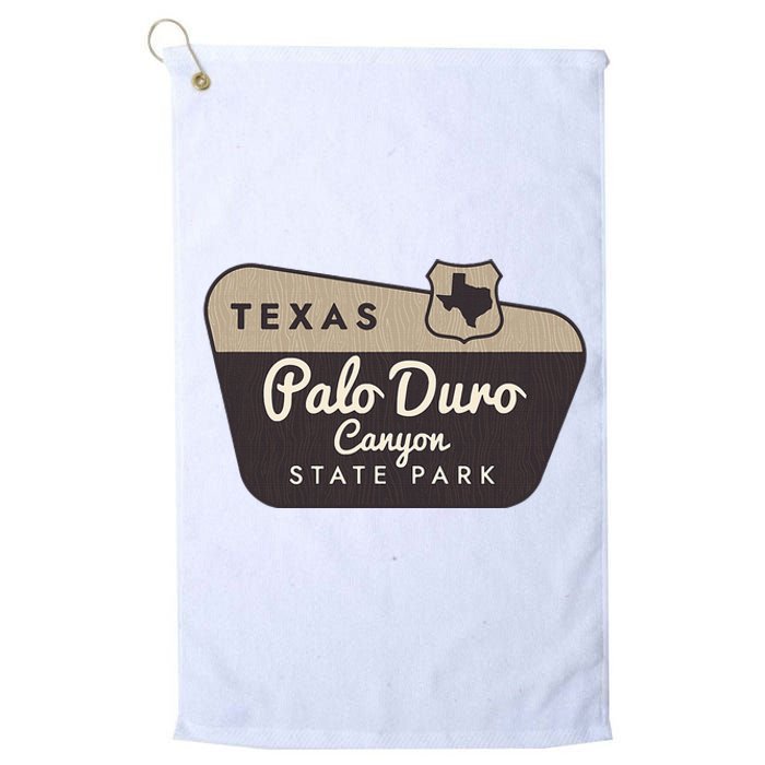 Palo Duro Canyon State Park Texas Tx Welcome Sign Vacation Platinum Collection Golf Towel