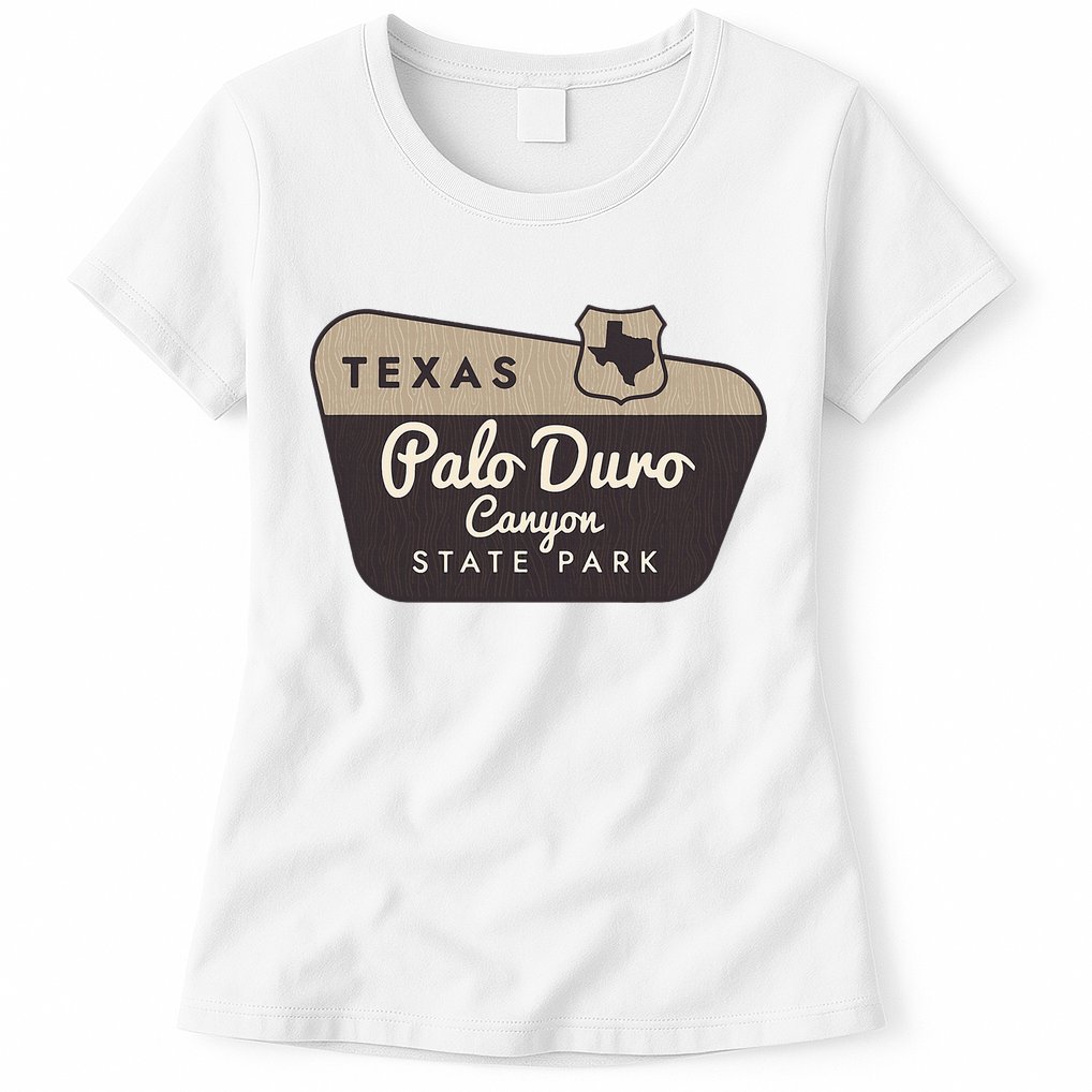 Palo Duro Canyon State Park Texas Tx Welcome Sign Vacation Womens T-Shirt