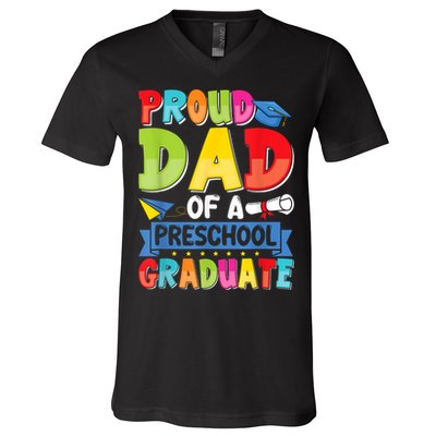 Proud Dad Class Of 2025 Preschool Pre-K Graduate Graduation V-Neck T-Shirt