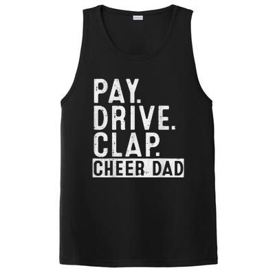 Pay Drive Clap Cheer Dad Cheerleading Father Day Cheerleader PosiCharge Competitor Tank