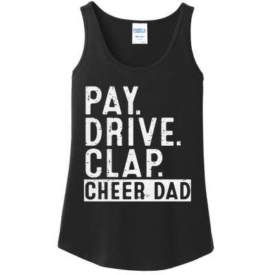 Pay Drive Clap Cheer Dad Cheerleading Father Day Cheerleader Ladies Essential Tank