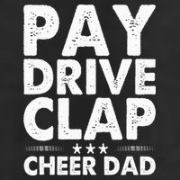 Pay Drive Clap Cheer Dad Cheerleading Father Cheerleader 7 Panel Mesh Trucker Snapback Hat