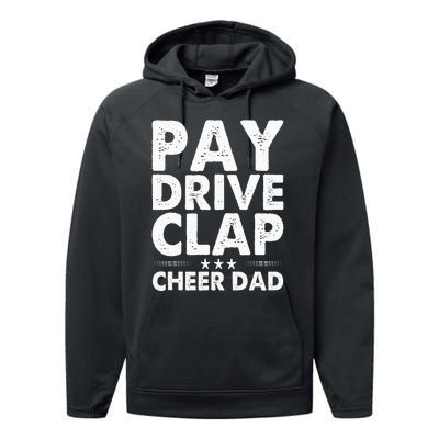 Pay Drive Clap Cheer Dad Cheerleading Father Cheerleader Performance Fleece Hoodie