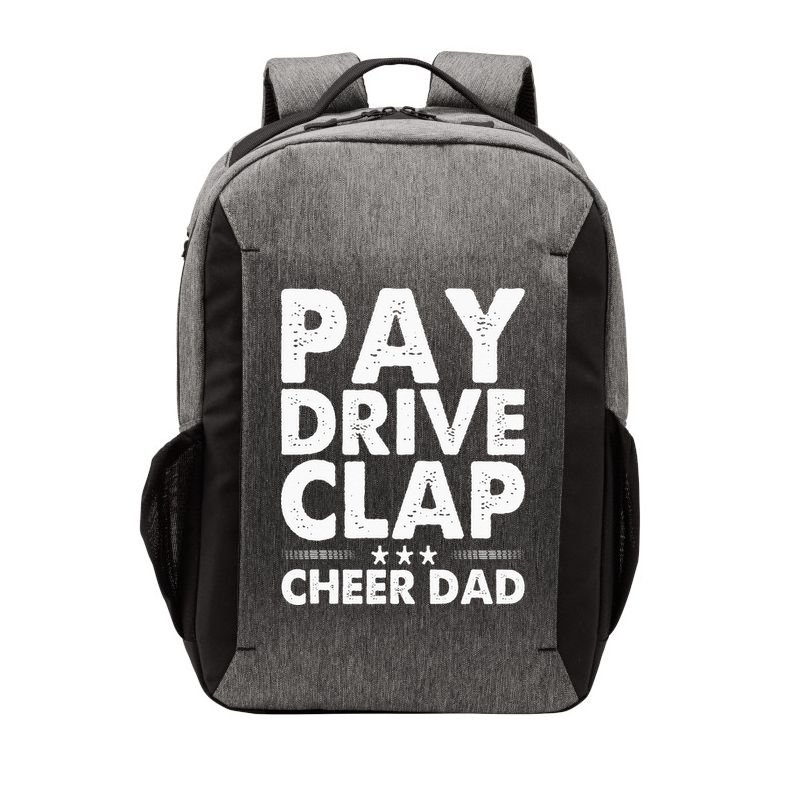 Pay Drive Clap Cheer Dad Cheerleading Father Cheerleader Vector Backpack
