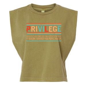 Privilege Definition Civil Rights Equality Racists Activist Garment-Dyed Women's Muscle Tee