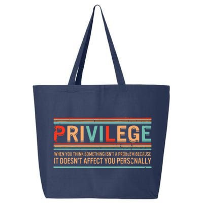 Privilege Definition Civil Rights Equality Racists Activist 25L Jumbo Tote