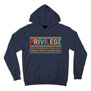 Privilege Definition Civil Rights Equality Racists Activist Tall Hoodie