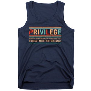 Privilege Definition Civil Rights Equality Racists Activist Tank Top