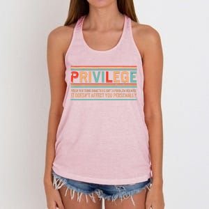 Privilege Definition Civil Rights Equality Racists Activist Women's Knotted Racerback Tank