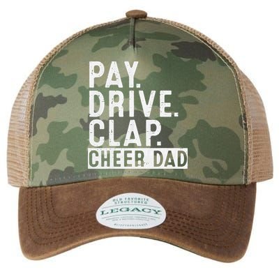 Pay Drive Clap Cheer Dad Cheerleading funny Father Day Legacy Tie Dye Trucker Hat