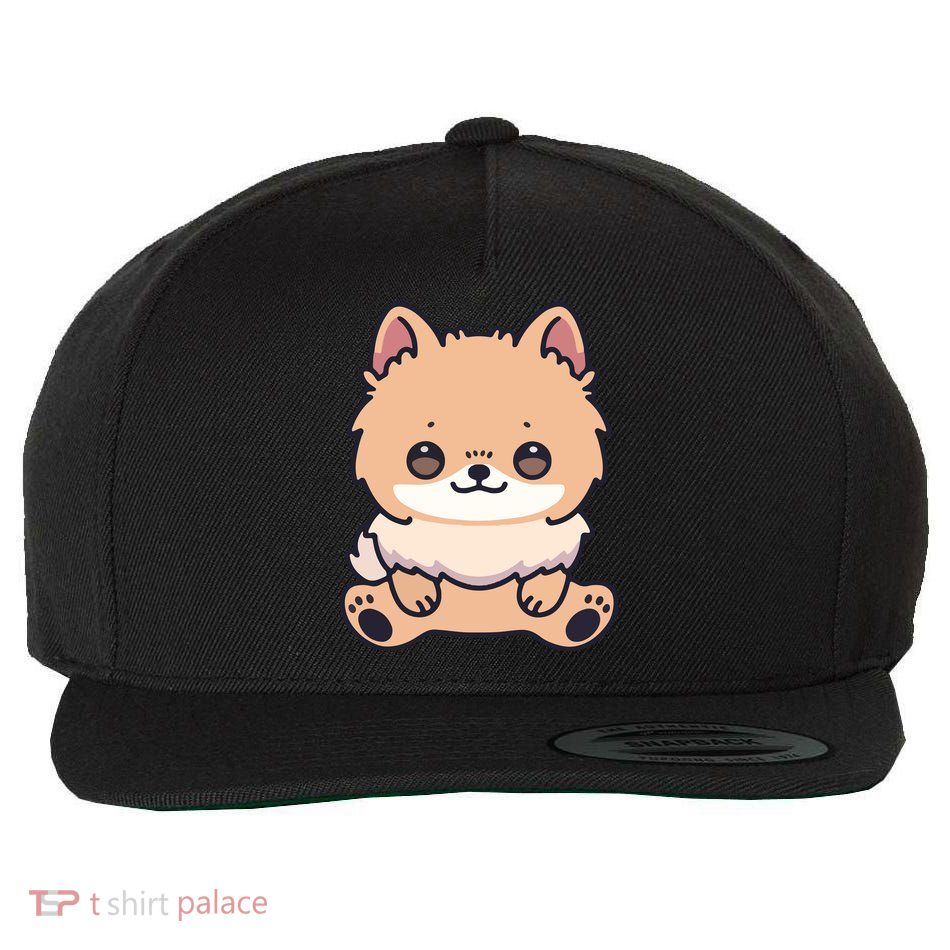 Pomeranian Dog Cute Owner Puppy Wool Snapback Cap