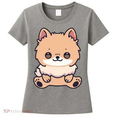 Pomeranian Dog Cute Owner Puppy Womens T-Shirt