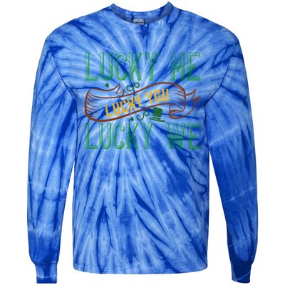 Patrick's Day Design Gift Lucky For You Lucky For Me Great Gift Tie-Dye Long Sleeve Shirt