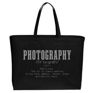 Photography Definition Dictionary Camera Funny Photographer Cotton Canvas Jumbo Tote