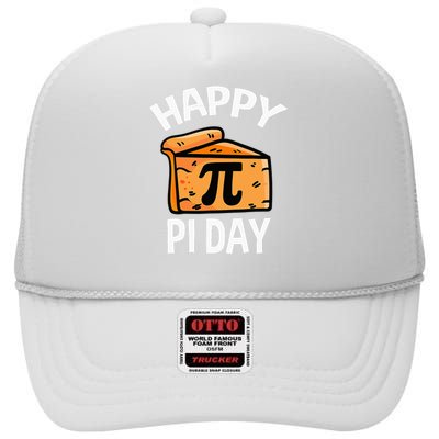 Pi Day Digits of Pi Rainbow 3.14 Math Teacher High Crown Mesh Back Trucker Hat