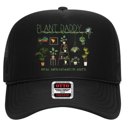 Plant Daddy Dad Gardening High Crown Mesh Back Trucker Hat