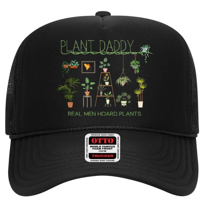 Plant Daddy Dad Gardening High Crown Mesh Back Trucker Hat