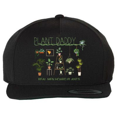 Plant Daddy Dad Gardening Wool Snapback Cap