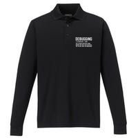 Programmer Debugging Definition Funny It Developer Performance Long Sleeve Polo