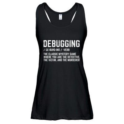 Programmer Debugging Definition Funny It Developer Ladies Essential Flowy Tank