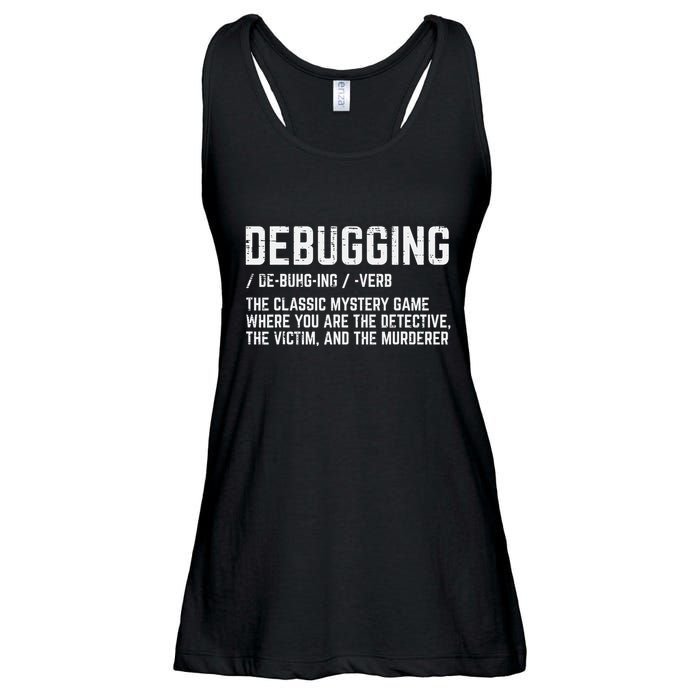 Programmer Debugging Definition Funny It Developer Ladies Essential Flowy Tank
