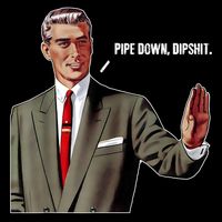 Pipe Down Dipshit Meme Pipe Down Dipshit Funny 7-Panel Snapback Hat