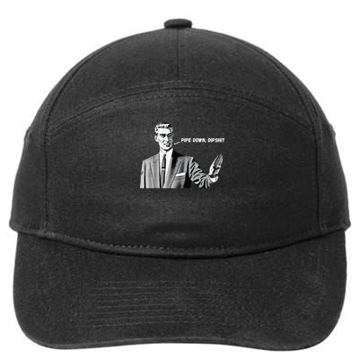 Pipe Down Dipshit Funny Correction Guy Meme 2025 7-Panel Snapback Hat