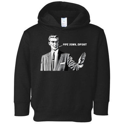 Pipe Down Dipshit Funny Correction Guy Meme 2025 Toddler Hoodie