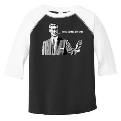Pipe Down Dipshit Funny Correction Guy Meme 2025 Toddler Fine Jersey T-Shirt