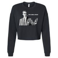 Pipe Down Dipshit Funny Correction Guy Meme 2025 Cropped Pullover Crew