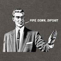 Pipe Down Dipshit Funny Correction Guy Meme 2025 Cotton Canvas Backpack