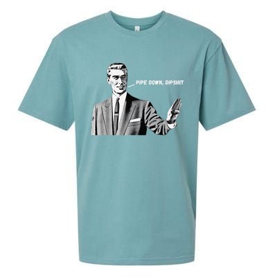 Pipe Down Dipshit Funny Correction Guy Meme 2025 Sueded Cloud Jersey T-Shirt