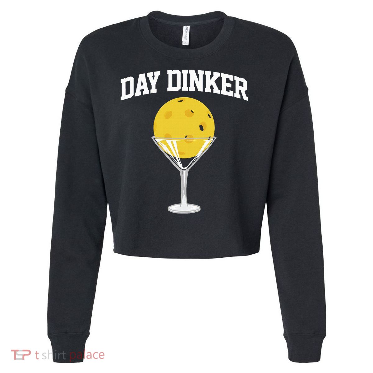 Pickleball Day Dinker Cropped Pullover Crew