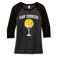 Pickleball Day Dinker Women's Tri-Blend 3/4-Sleeve Raglan Shirt