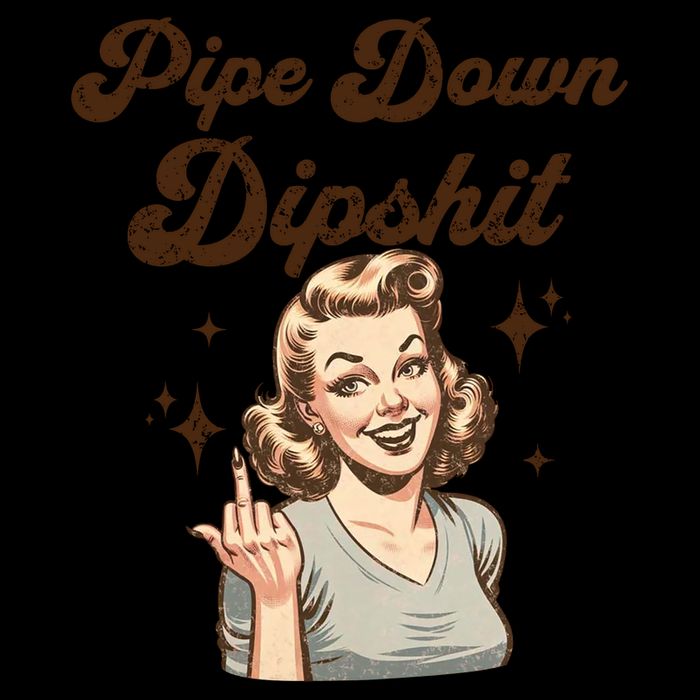 Pipe Down Dipshit Funny Correction Guy Meme  Drawstring Bag