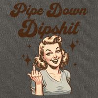 Pipe Down Dipshit Funny Correction Guy Meme  Cotton Canvas Backpack