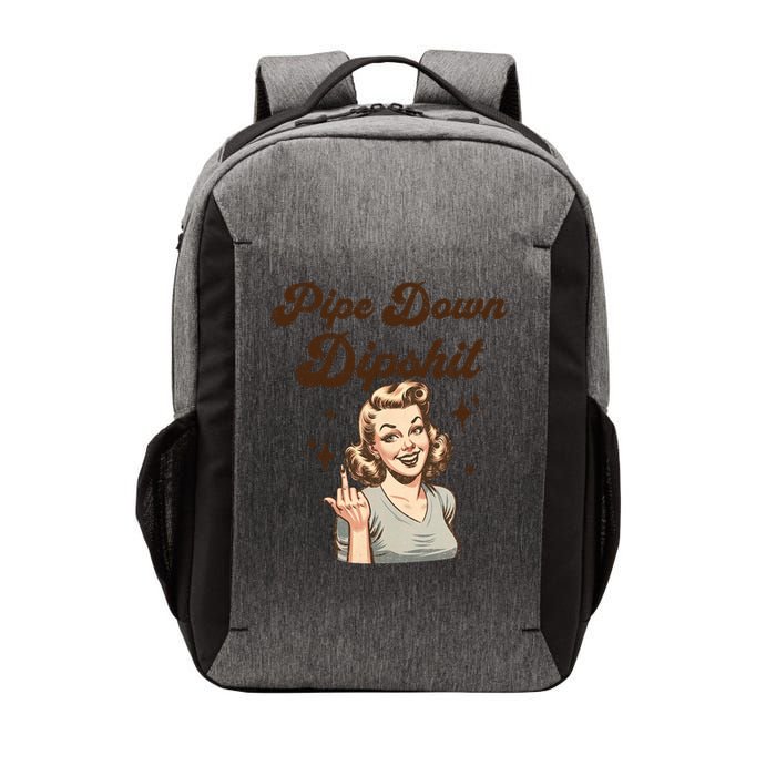Pipe Down Dipshit Funny Correction Guy Meme  Vector Backpack