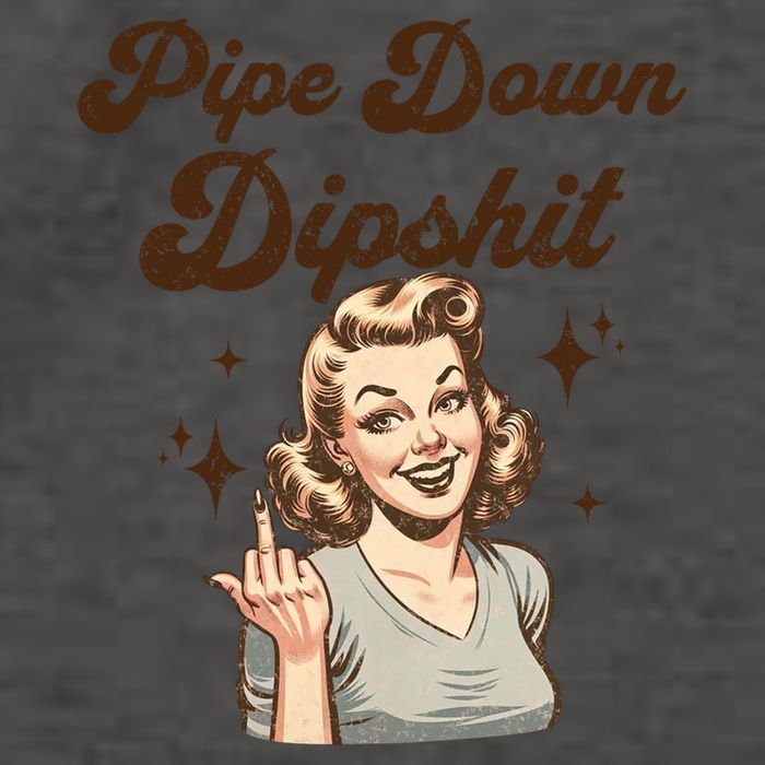 Pipe Down Dipshit Funny Correction Guy Meme  Vector Backpack