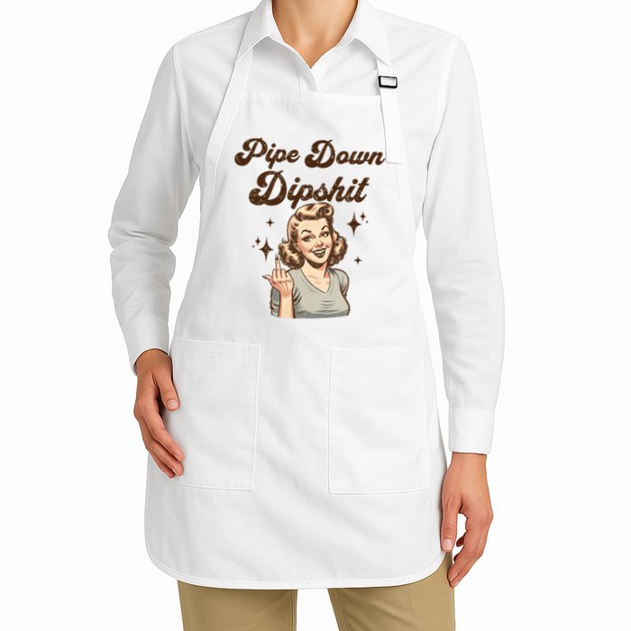 Pipe Down Dipshit Funny Correction Guy Meme  Apron