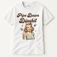 Pipe Down Dipshit Funny Correction Guy Meme  Tall T-Shirt